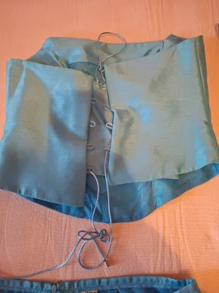 Traje de fiesta 2 piezas azul