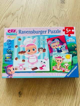 Puzzles bebes llorones, granja y vaca. 3-5 años