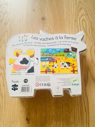 Puzzles bebes llorones, granja y vaca. 3-5 años