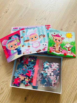 Puzzles bebes llorones, granja y vaca. 3-5 años