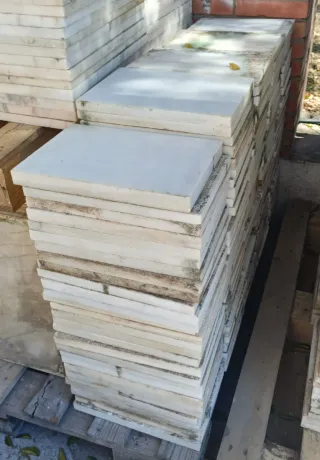 Mármol blanco 30x20 cm losas suelo