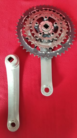 Bielas Shimano Deore LX Cuadradillo + SPD + Eje