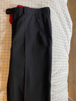 Pantalón de traje Carolina Herrera Negro/Rojo