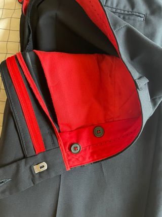 Pantalón de traje Carolina Herrera Negro/Rojo