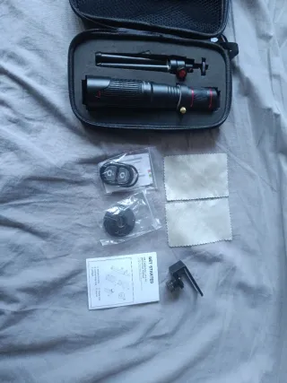 Lente Zoom 12x para Móvil + Trípode