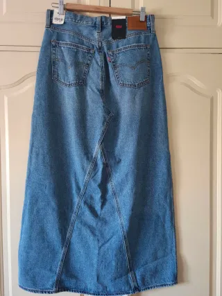 Falda larga Levi's Premium azul