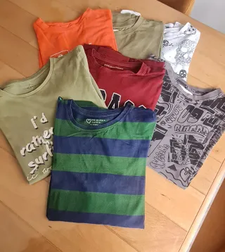 Lote 7 Camisetas Manga Larga Niño 11 Años