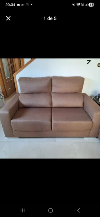 Sofá extensible 2 plazas tela