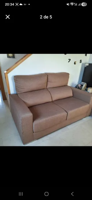 Sofá extensible 2 plazas tela