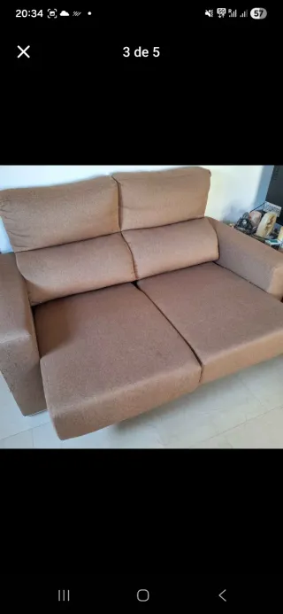 Sofá extensible 2 plazas tela