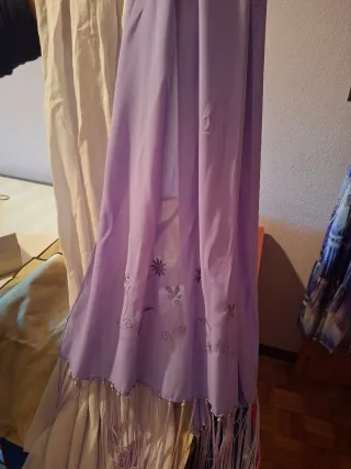 Vestido largo estampado morado