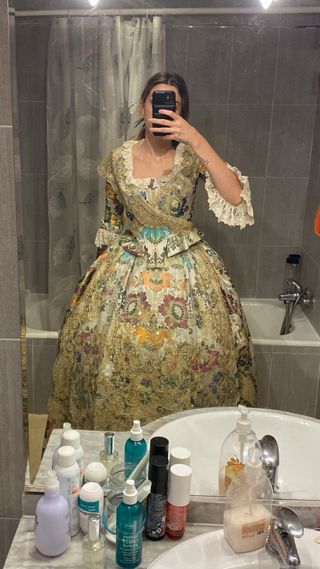 Cancán Fallera Blanco margarita vercher