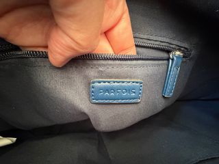 Bolso Parfois cuadros azul y blanco