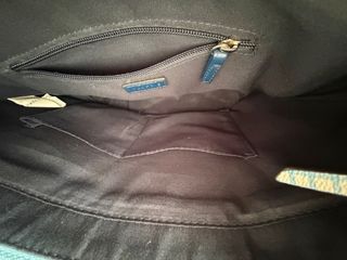 Bolso Parfois cuadros azul y blanco