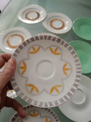 Set 18 piattini da caffè spaiati