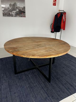 Mesa redonda madera y metal