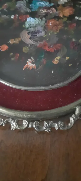 Antico quadro ovale ad olio