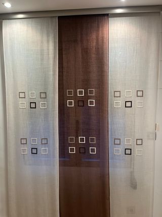 Cortina Pannello Giapponese Beige e Marrone