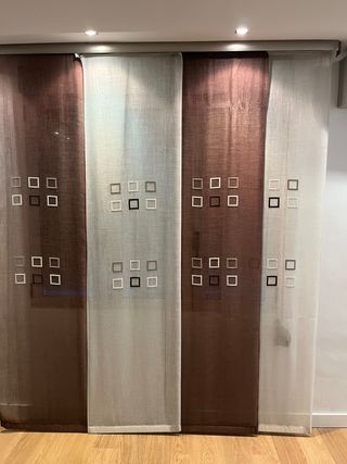 Cortina Pannello Giapponese Beige e Marrone