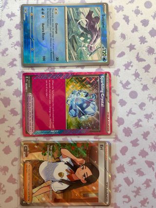 Lote Pokémon Suicune, Eri, Sparkling Crystal PRE