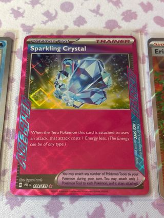 Lote Pokémon Suicune, Eri, Sparkling Crystal PRE