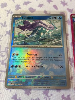Lote Pokémon Suicune, Eri, Sparkling Crystal PRE