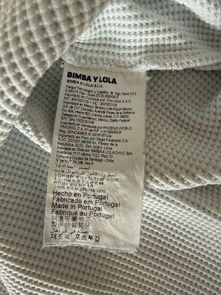 Blusa Bimba y Lola Blanca Talla M