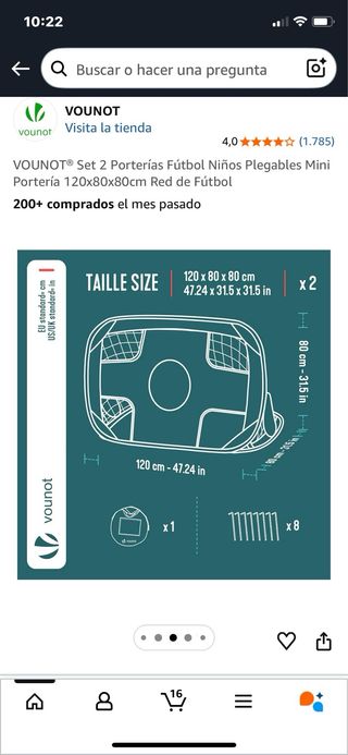Set 2 Porte da Calcio Pieghevoli per Bambini