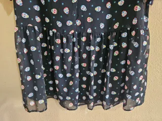 Vestido negro calaveras multicolor