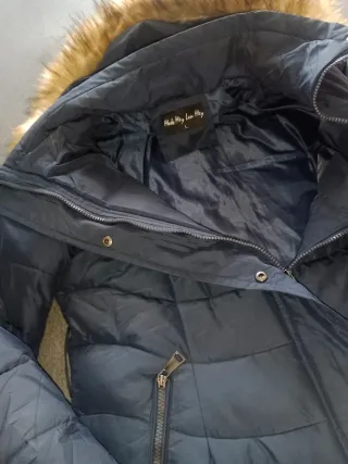 Chaqueton plumífero mujer Moda Hey azul marino