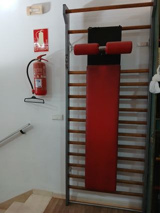 Espaldera con tabla de abdominales,recoger en luga