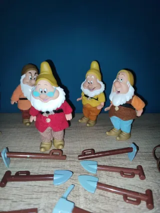 Lote Enanitos Blancanieves con Accesorios