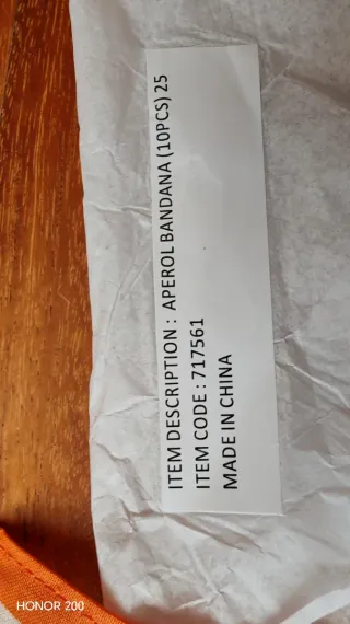 Set Aperol: Bandana e Occhiali Arancioni