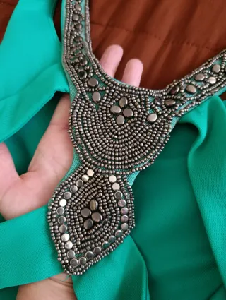 Vestido de fiesta verde azulada (turquesa)