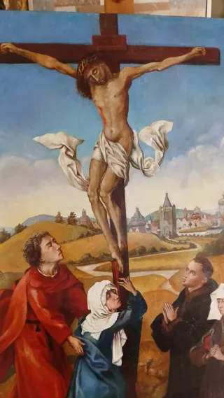 Pintura al óleo religiosa La Crucifixión Apro 1820