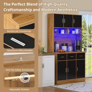 Alacena Cocina LED y Enchufe Integrado