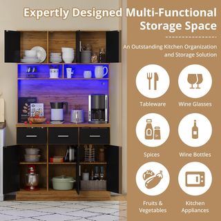 Alacena Cocina LED y Enchufe Integrado