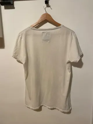 Camiseta estampada Review Talla S blanca