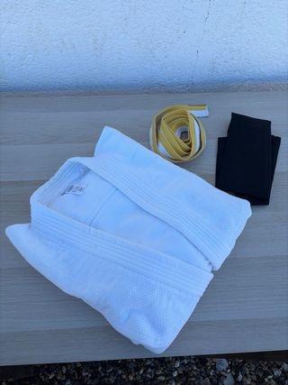 Equipamiento Judo Blanco y Amarillo 180cm