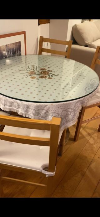 CRISTALMesa camilla redonda cristal