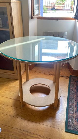 CRISTALMesa camilla redonda cristal