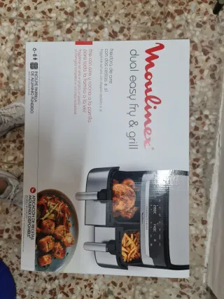 Freidora Aire Moulinex Dual Easy Fry 8.3L