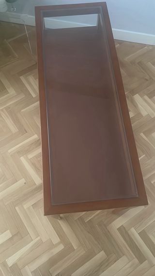 Mesa de centro madera y cristal