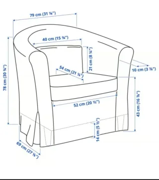 Sillón butaca Ikea blanco