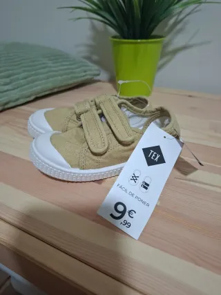Zapatillas TEX lona velcro talla 25
