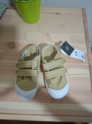 Zapatillas TEX lona velcro talla 25