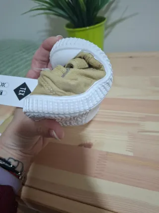 Zapatillas TEX lona velcro talla 25