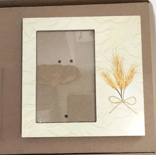 Cornice portafoto 18x18 cm con spighe