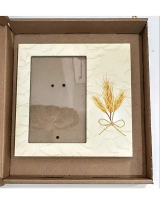 Cornice portafoto 18x18 cm con spighe