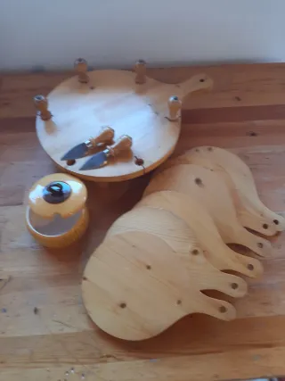 Set tablas y cuchillos italianos para cortar queso